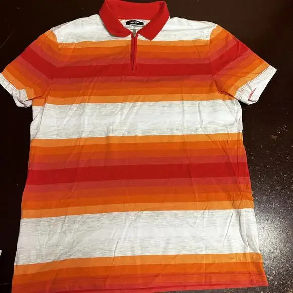 open lace back dress Men s Button Down Shirt Striped in Orange and Red – PAOM